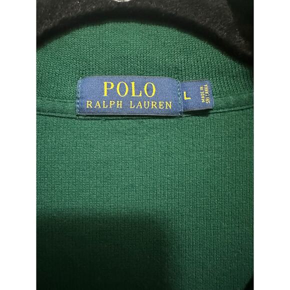Polo Ralph Lauren Estate Rib Dark Green Quarter-Zip Pullover Large - Picture 4 of 7